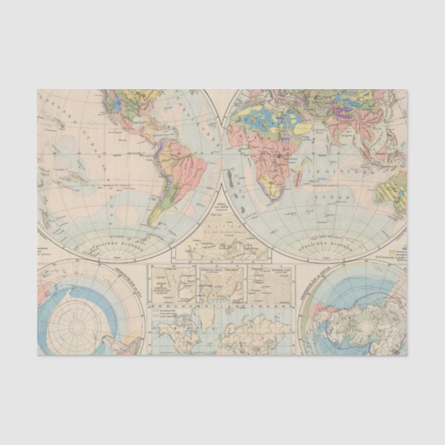 Papel De Seda Grund u Boden - mapa do atlas do solo (Frente )