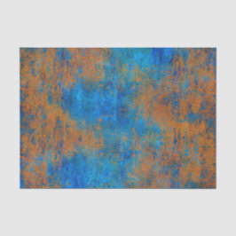 Papel De Seda Grunge Blue Copper Boho