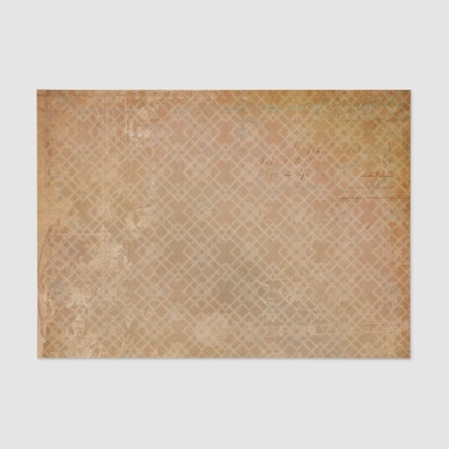 Papel De Seda Grunge Burnt Orange Retro (Frente )