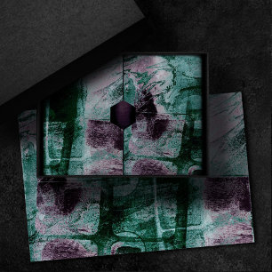 Papel De Seda Grunge de Grafite pintado   Moody Plum Purple Gree