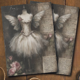 Papel De Seda Grunge Vintage Fairy Ballerina Costume Decoupage