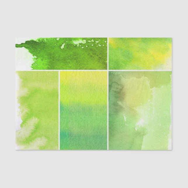 Papel De Seda Grupo de abstrato da aguarela pintado mão (Frente )