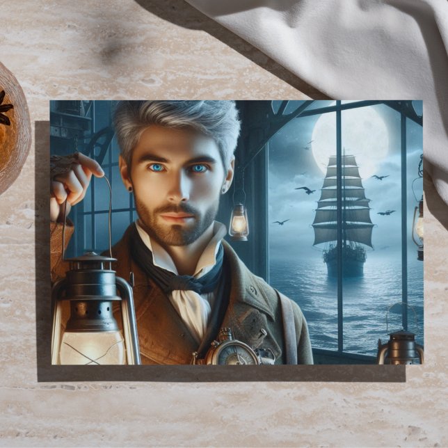 Papel De Seda Guardião de Farol Steampunk Vitoriano em Decoupage (Criador carregado)