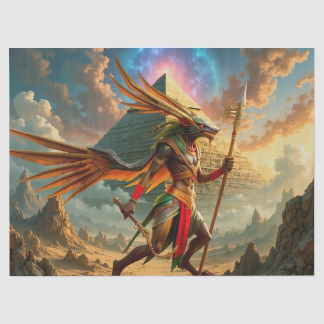Papel De Seda Guardião do Portão Celestial – Anúbis (Frente )