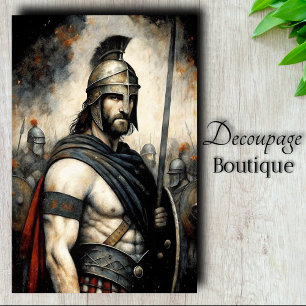 Papel De Seda Guardião Estoico Decoupage