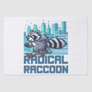 Papel De Seda Guaxinim Radical Skatista Urbano