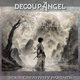 Papel De Seda Guerreira das Mulheres da Antiga Ásia - desacoplam