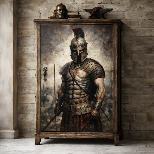 Papel De Seda Guerreiro Gladiador Decoupagem (Gladiator Warrior Decoupage Tissue Paper)