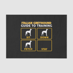 Papel De Seda guiamento engraçado de greyhound italiano para tre