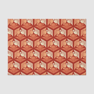 Papel De Seda Guindastes, o mandarino e luz japoneses - laranja