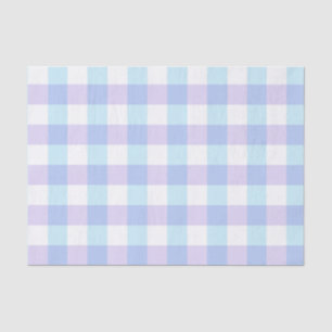 Papel De Seda Guingão azul e roxo Pastel