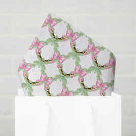 Papel De Seda Guirlanda de leopardo Preppy aquarela Natal