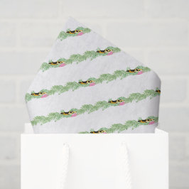 Papel De Seda Guirlanda de Natal Preppy Leopardo Aquarela