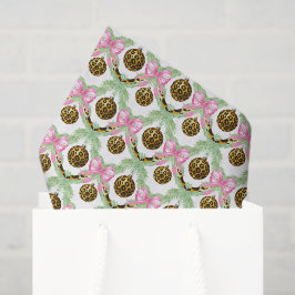 Papel De Seda Guirlanda de Natal Preppy Leopardo Aquarela