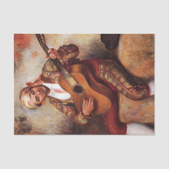 Papel De Seda Guitarista espanhol (por Pierre-August Renoir) (Frente )