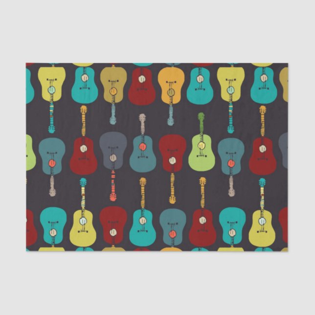 Papel De Seda Guitarra acústicas da música Funky da modificação (Frente )