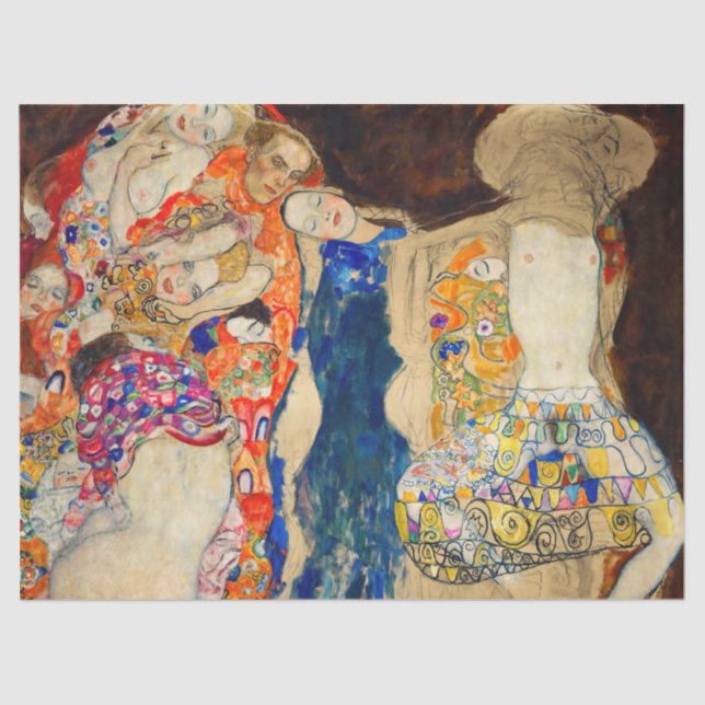 Papel De Seda Gustav Klimt - A Noiva (inacabada) (Frente )