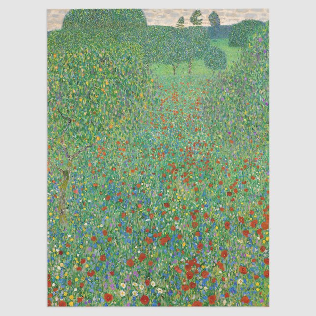 Papel De Seda Gustav Klimt - Campo Poppy (Criador carregado)