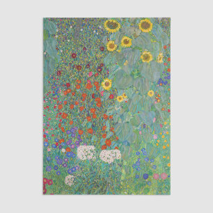 Papel De Seda Gustav Klimt - Jardim do País com Girassóis