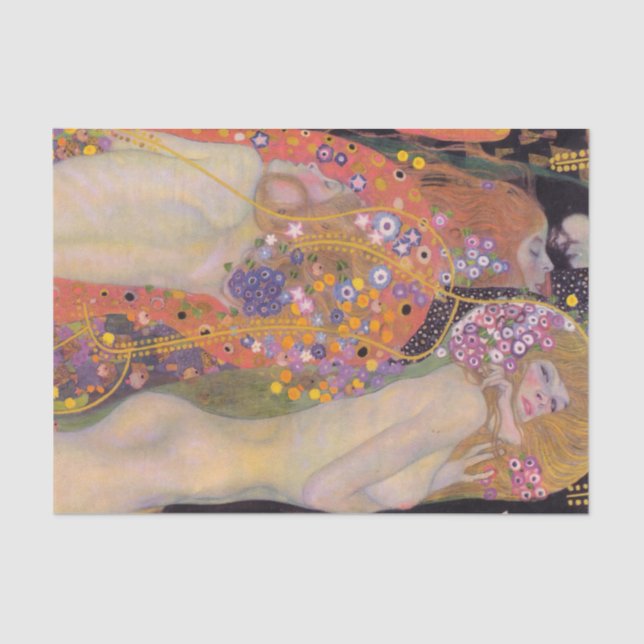 Papel De Seda Gustav Klimt - Serpentes Água II (Frente )
