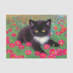 Papel De Seda Gustav Klimt Tuxedo Cat