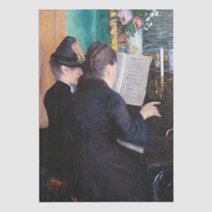 Papel De Seda Gustave Caillebotte - A lição do Piano
