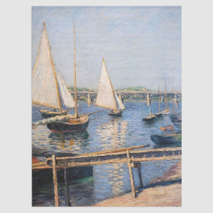 Papel De Seda Gustave Caillebotte - Barcos à vela em Argenteuil