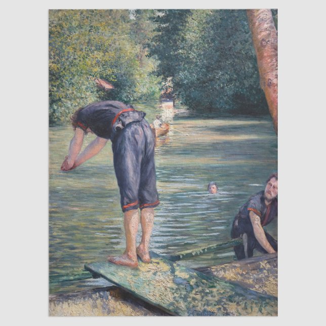 Papel De Seda Gustave Caillebotte - Bathers, Banco dos Yerres (Criador carregado)