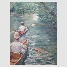 Papel De Seda Gustave Caillebotte - Canoas no Yerres