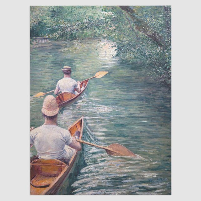 Papel De Seda Gustave Caillebotte - Canoas nos Yerres (Criador carregado)