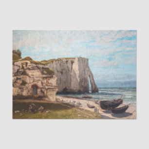 Papel De Seda Gustave Courbet - Cliff no Etretat após a tempesta