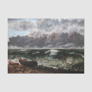Papel De Seda Gustave Courbet - O Mar Tempestade / A Onda