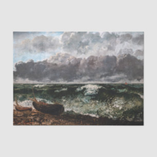 Papel De Seda Gustave Courbet - O Mar Tempestuoso / A Onda