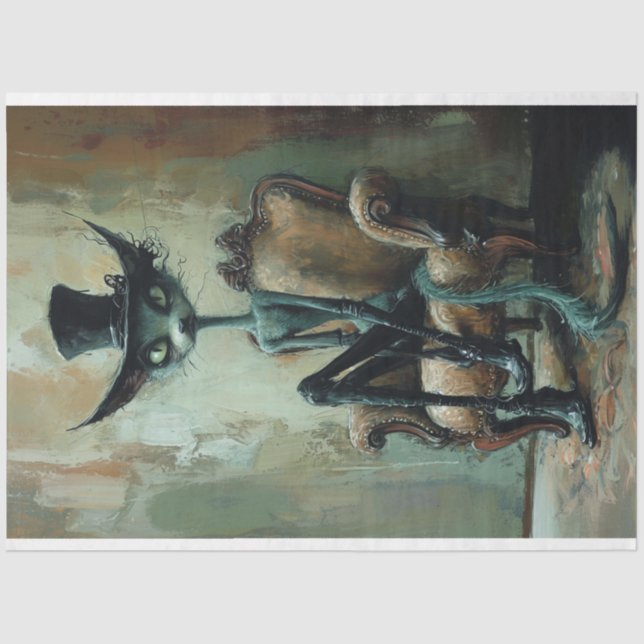 Papel De Seda Hal the Halloween Cat (Frente )