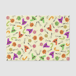 Papel De Seda Halloween Candy Pumpkins & Witch's Hats 2 Tissue