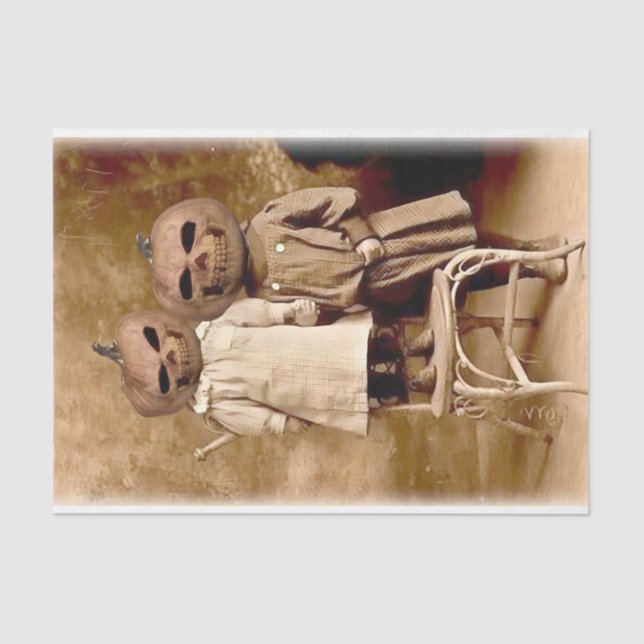 Papel De Seda Halloween Children Pumpkin Costume (Frente )