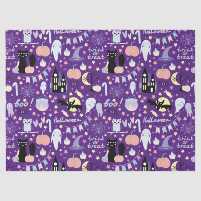Papel De Seda Halloween Colorful (Frente )