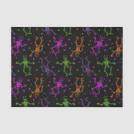 Papel De Seda Halloween Dancing Skeletons