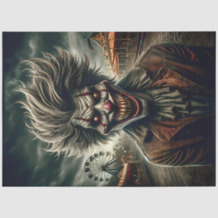 Papel De Seda Halloween do Carnaval de Palhaço Assaltado no Meio