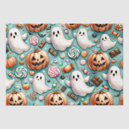 Papel De Seda Halloween Doodles