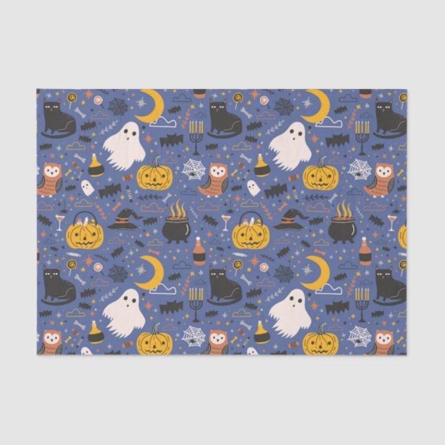 Papel De Seda Halloween Ghosts (Frente )