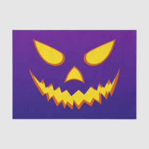 Papel De Seda Halloween Grinning Face Jack o Lanterna Pumpkin