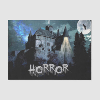 Papel De Seda Halloween Horror assombrado Casa Assustadora Noite