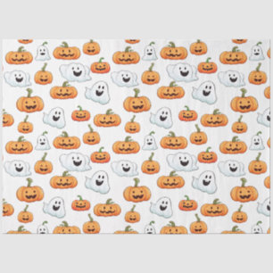 Papel De Seda Halloween Jack O Lanterna com Boo Padrão