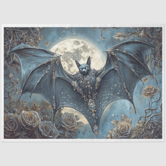 Papel De Seda Halloween Jeweled Bat (Frente )
