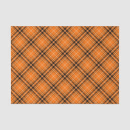 Papel De Seda Halloween Orange Tartan
