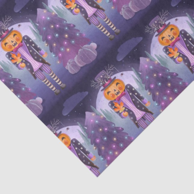 Papel De Seda Halloween Pumpkin Nutcracker (Detalhes)