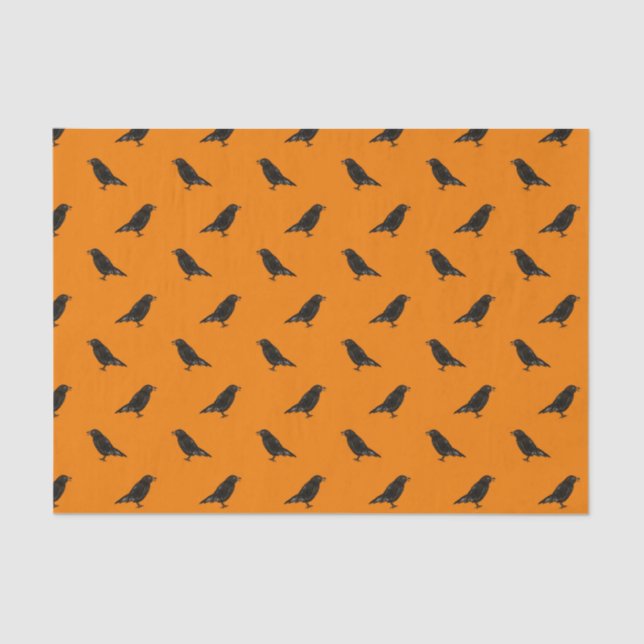 Papel De Seda Halloween Raven Pattern (Frente )