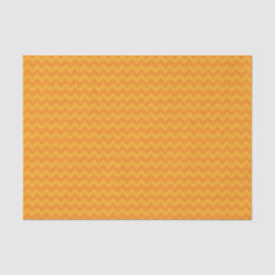 Papel De Seda Halloween Retro Bright Orange Chevron