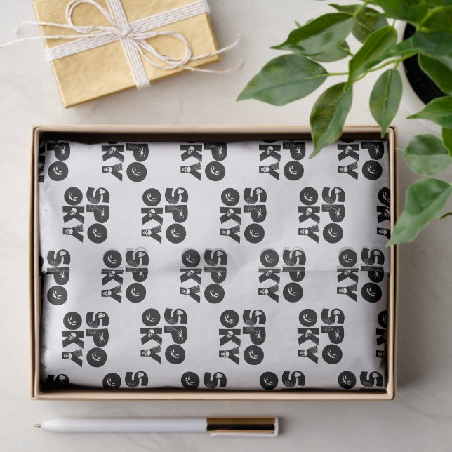 Papel De Seda Halloween spooky  (Presente)